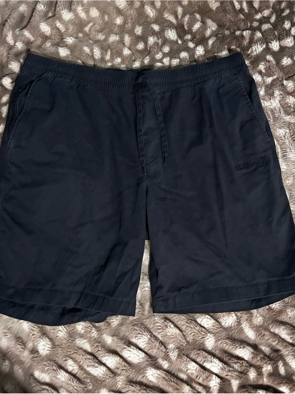 Hurley Black Athletic Drawstring Shorts